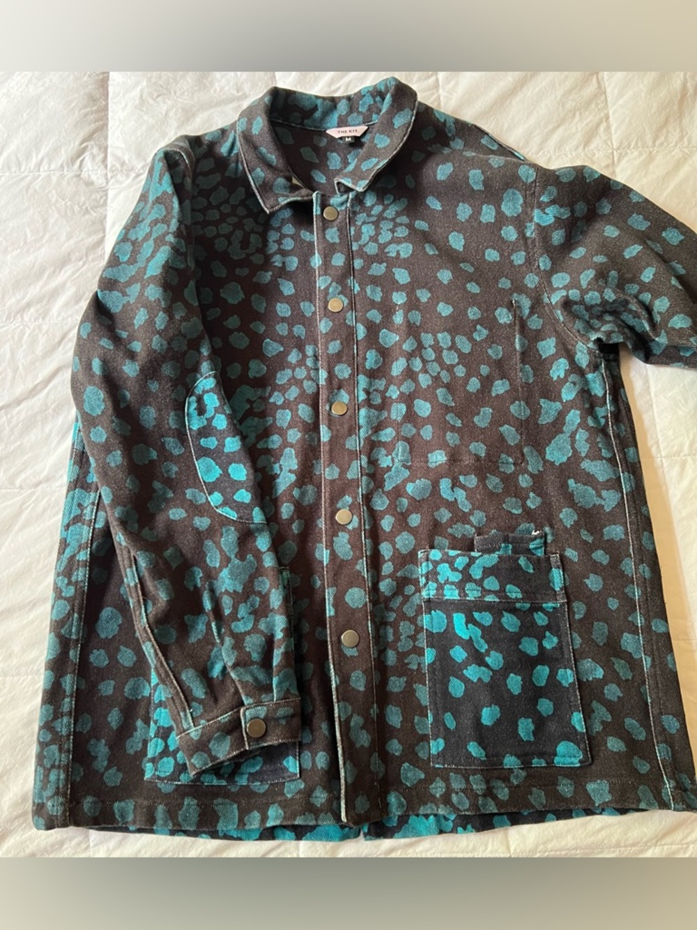 The Kit Painter's Jacket Beach Pebble Sz M Teal